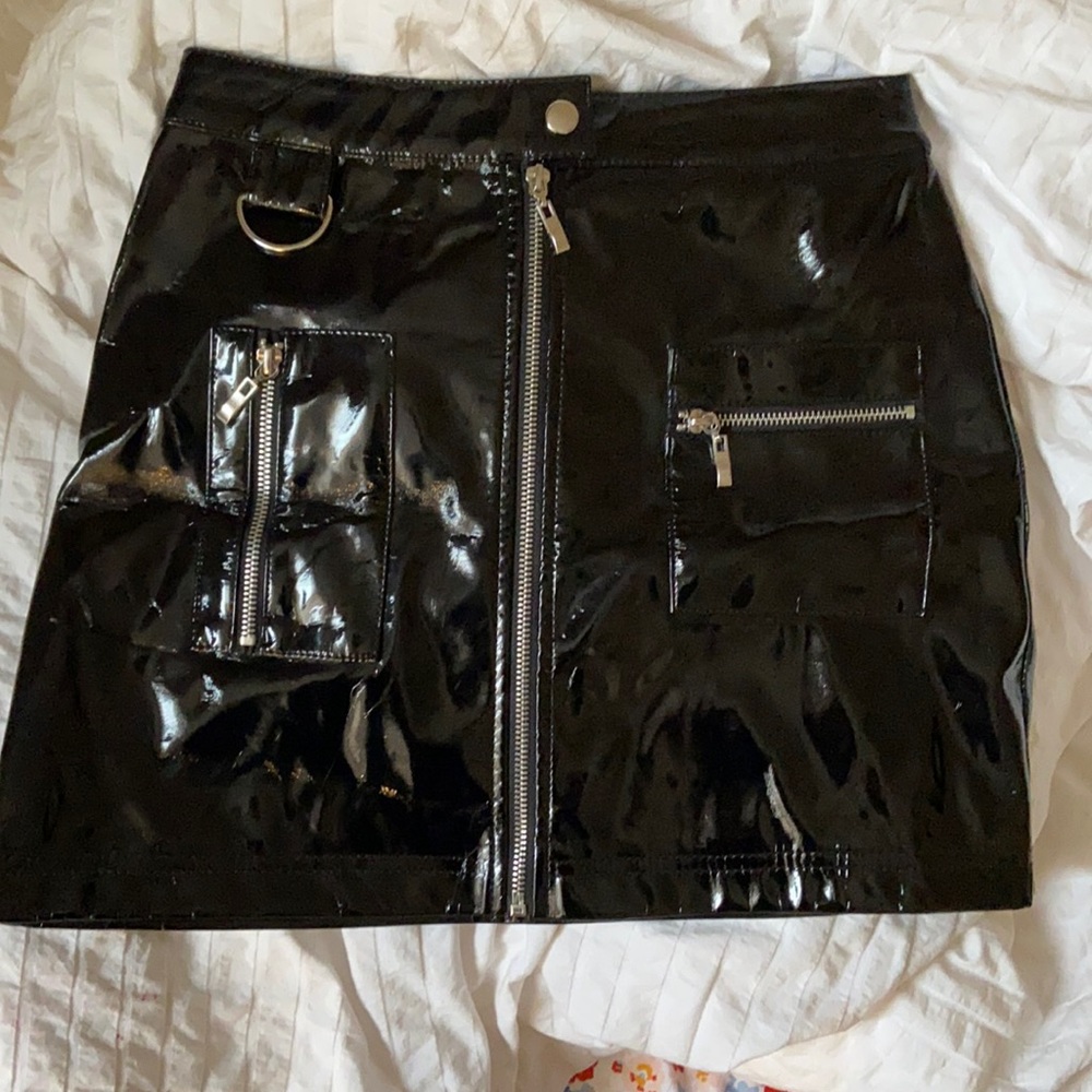 Forever 21 Latex Mini Skirt